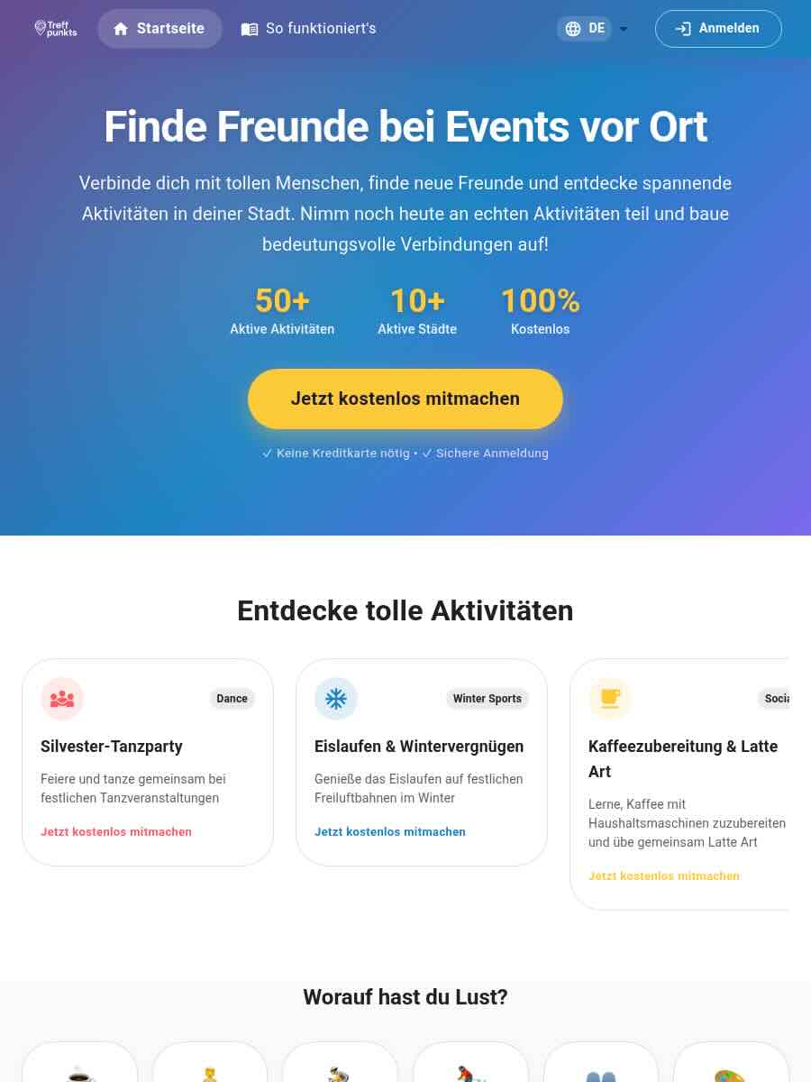 Treffpunkts.de - Tablet